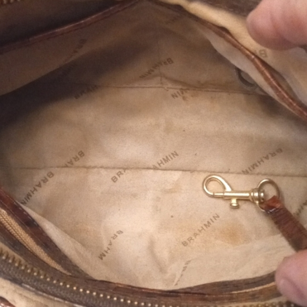 Brahmin " Lacy " Pecan Tri Color Multi Texture Sm… - image 7